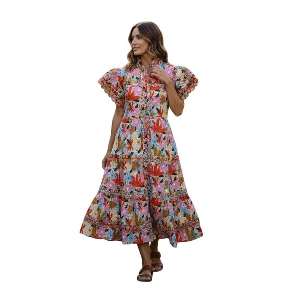 CeliaB Dresses & Skirts - CeliaB Freya Dress Pink Floral Midi Maxi Dress Kentucky Derby NWT - Size XS